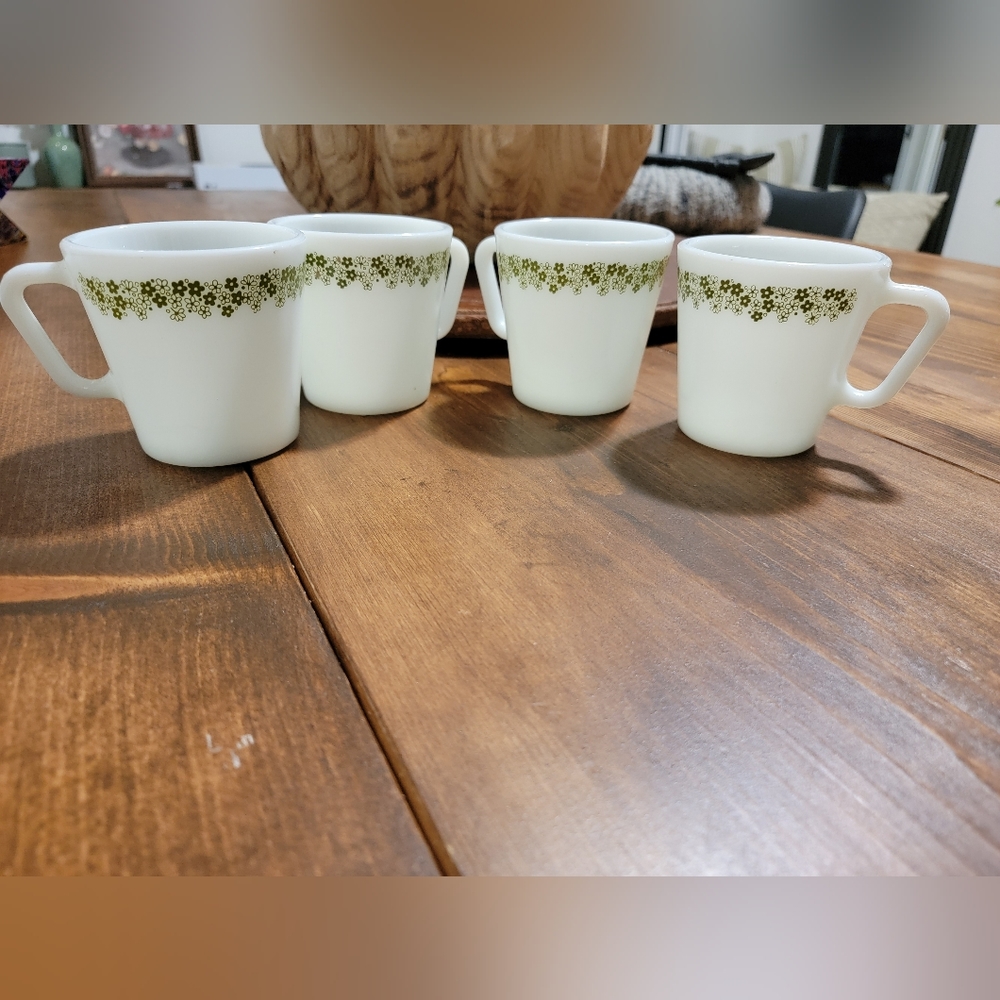 Vintage Pyrex Corning spring blossom mugs